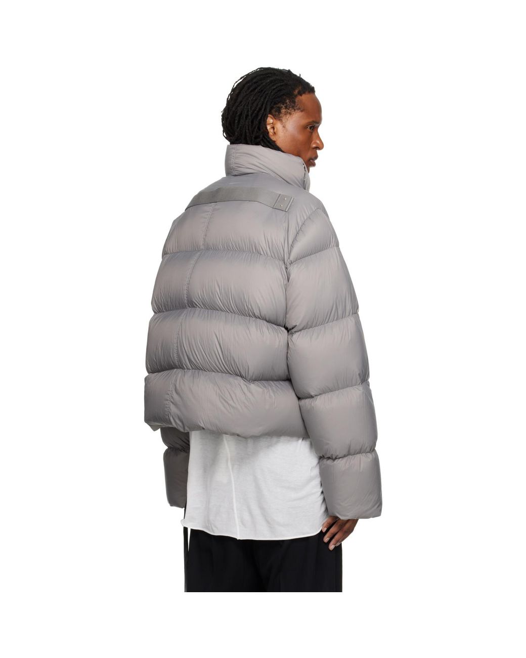 Rick Owens Gray Tower Turtle Down Jacket for men