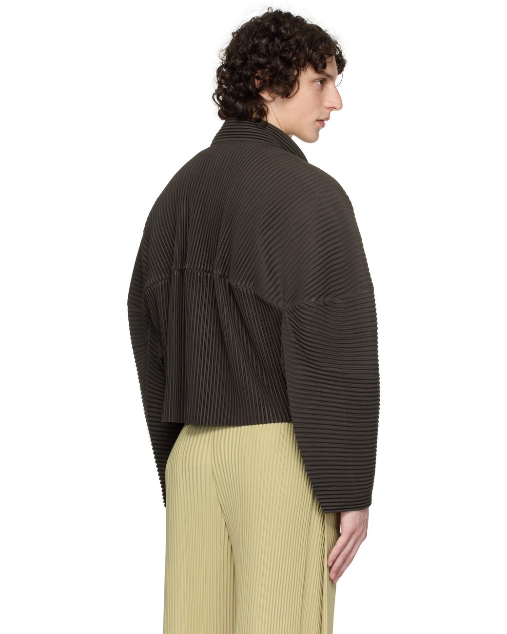 Homme Plissé Issey Miyake Kinetic Sculpture Jacket in Black for