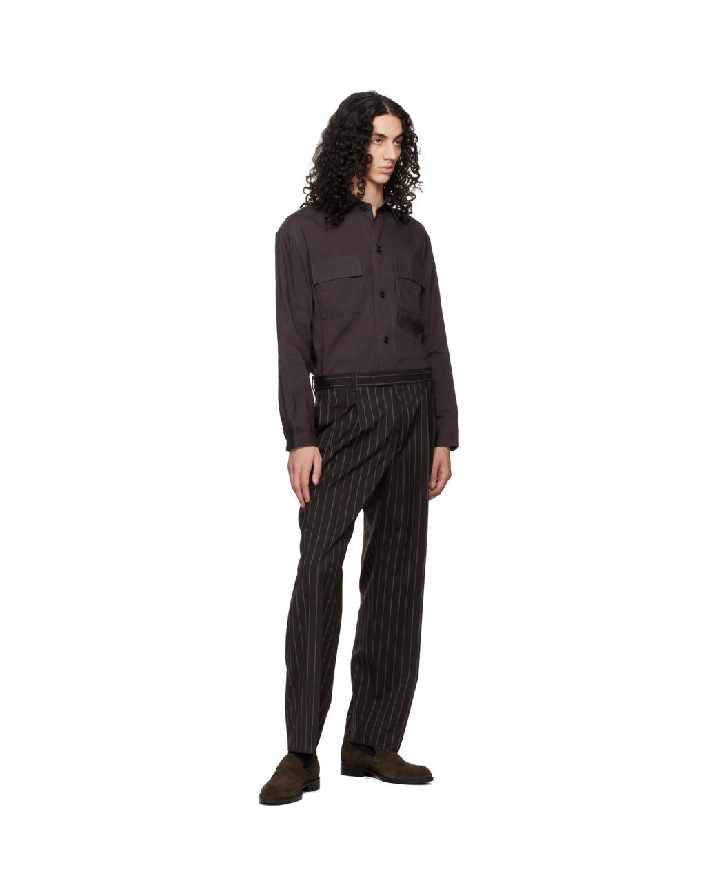 Boss Black Flap Pocket Linen Shirt for men