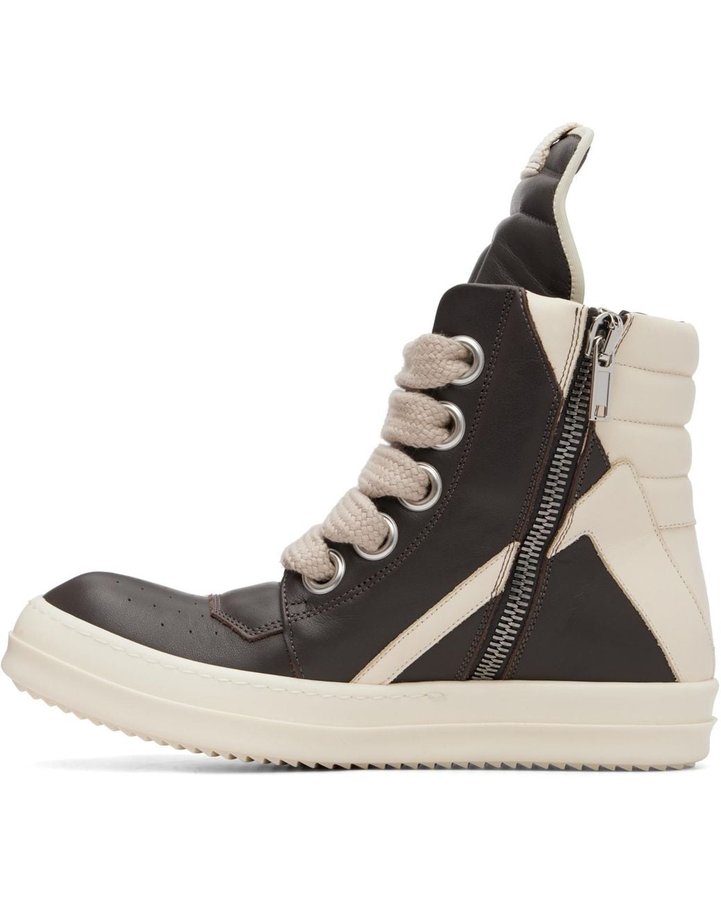 Rick Owens Brown Tower Jumbolaced Geobasket Sneakers for men