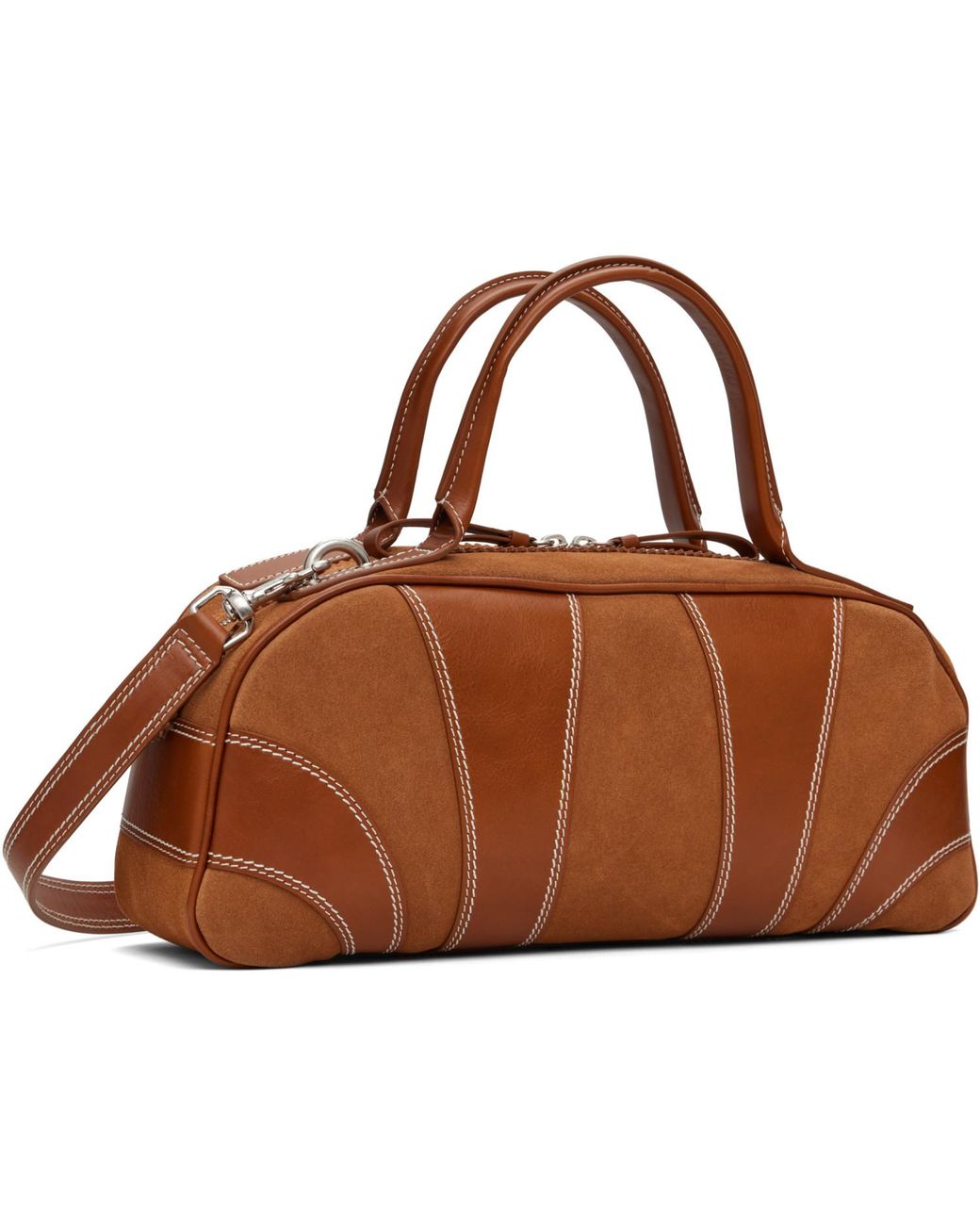 Dries Van Noten Brown Medium East West Bowling Bag
