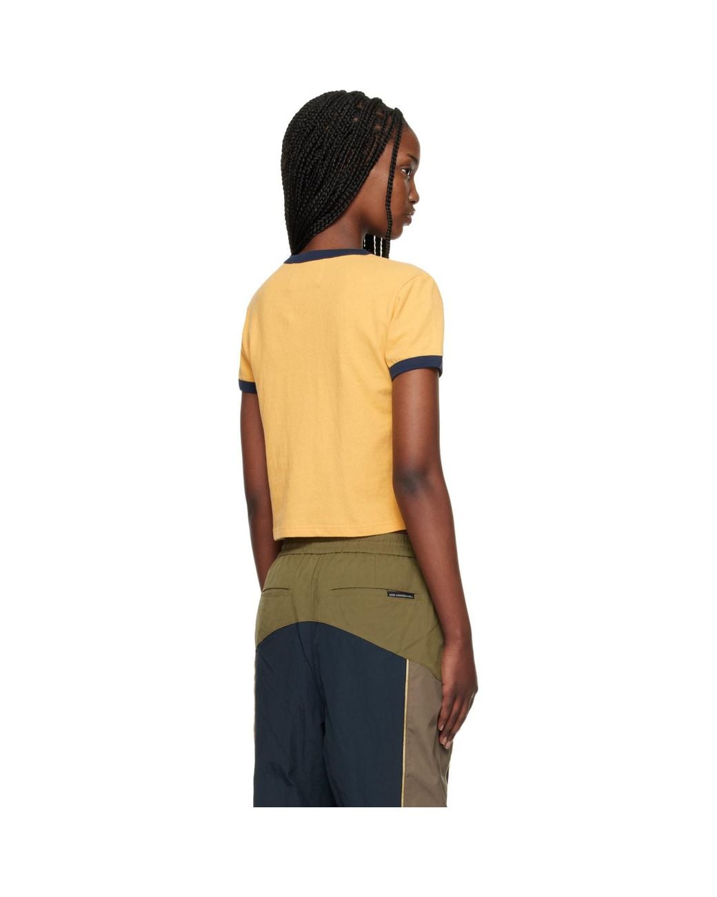 ANDERSSON BELL Orange 'Adsb' Flocking Baby Ringer T-Shirt