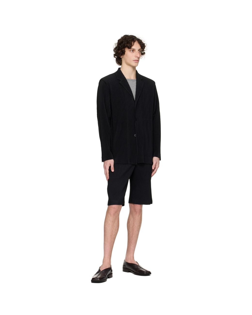 Homme Plissé Issey Miyake Black Tailored Pleats 2 Blazer for men