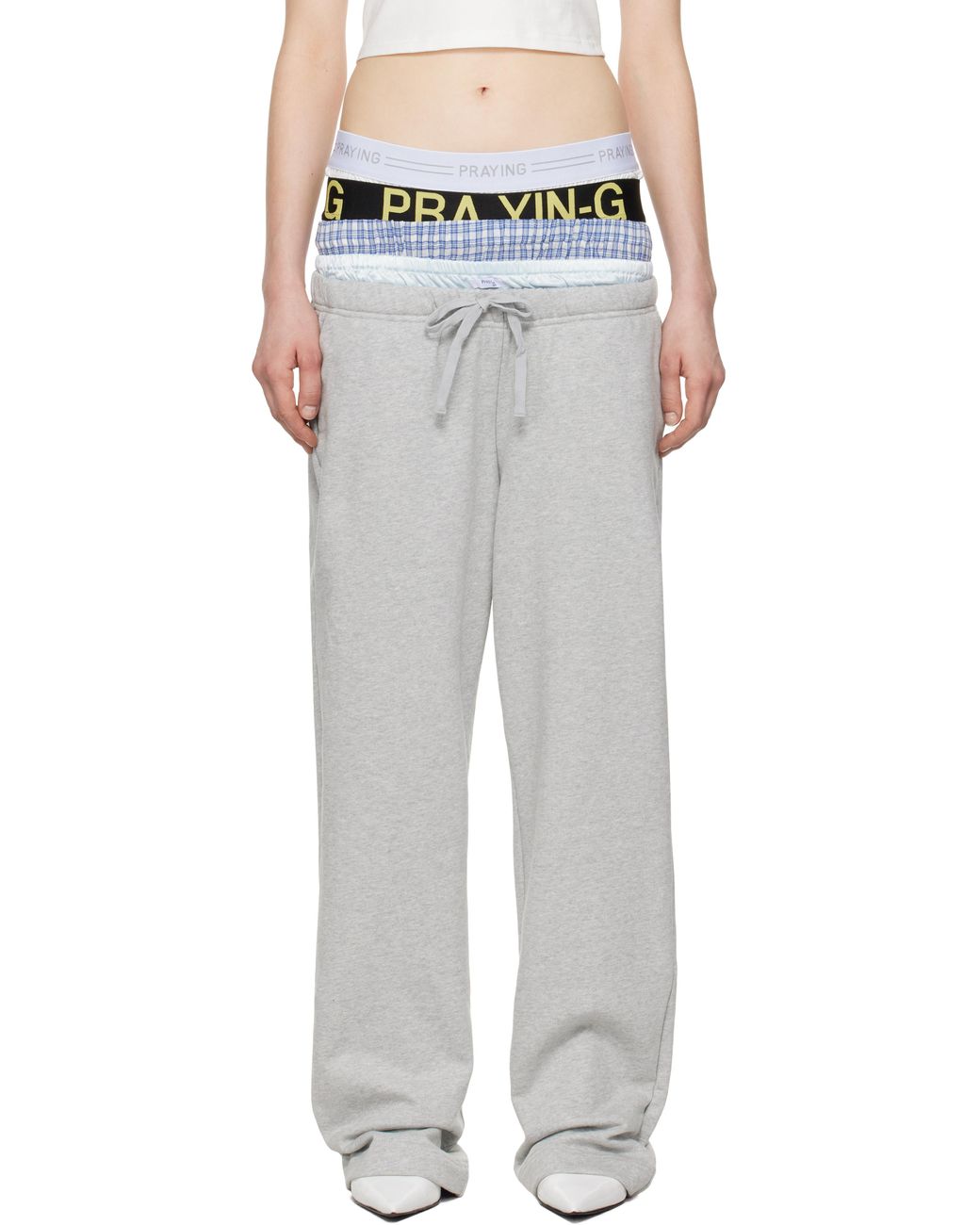 Praying AW24 グレー スウェットパンツ praying-grey-Underwear-