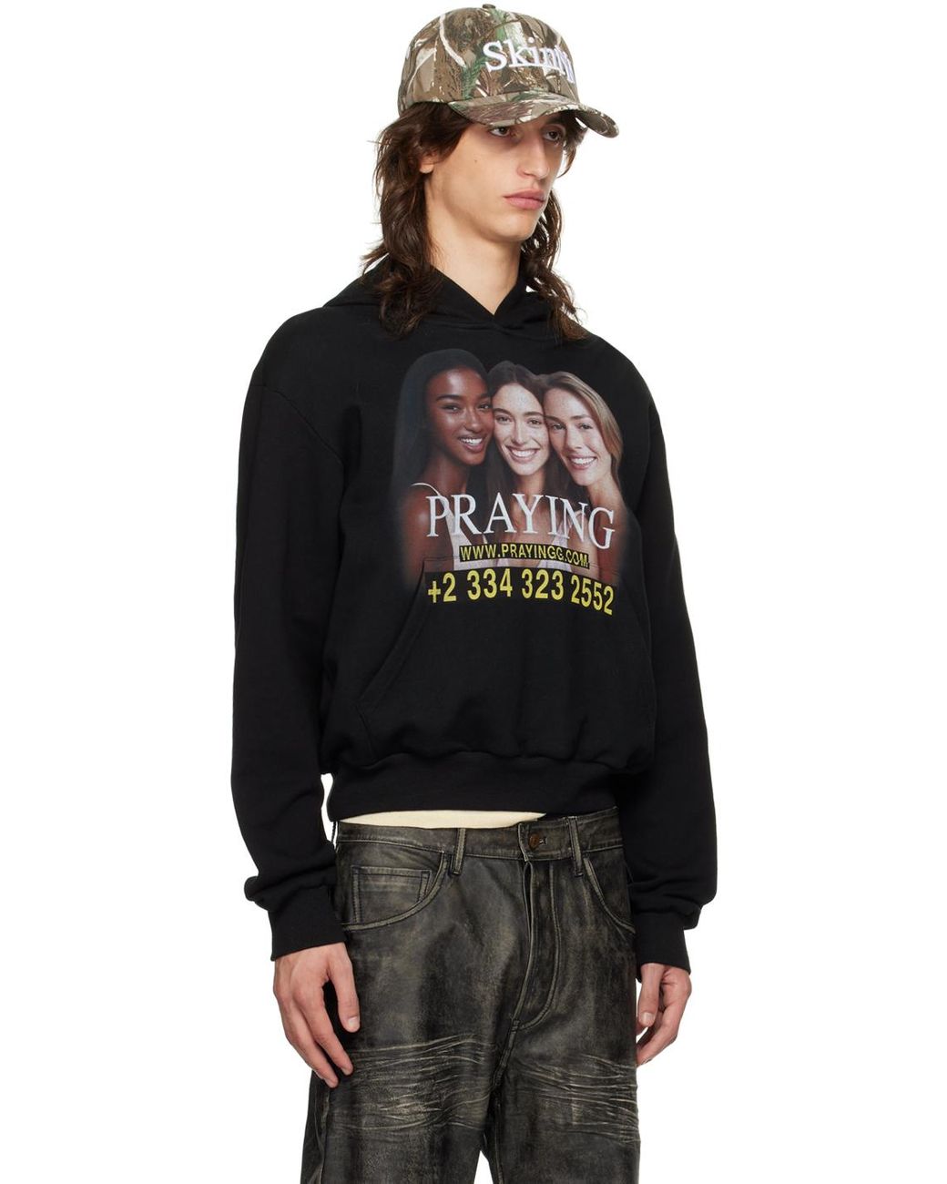 PRAYING Ai Girls Hoodie in Black for Men | Lyst