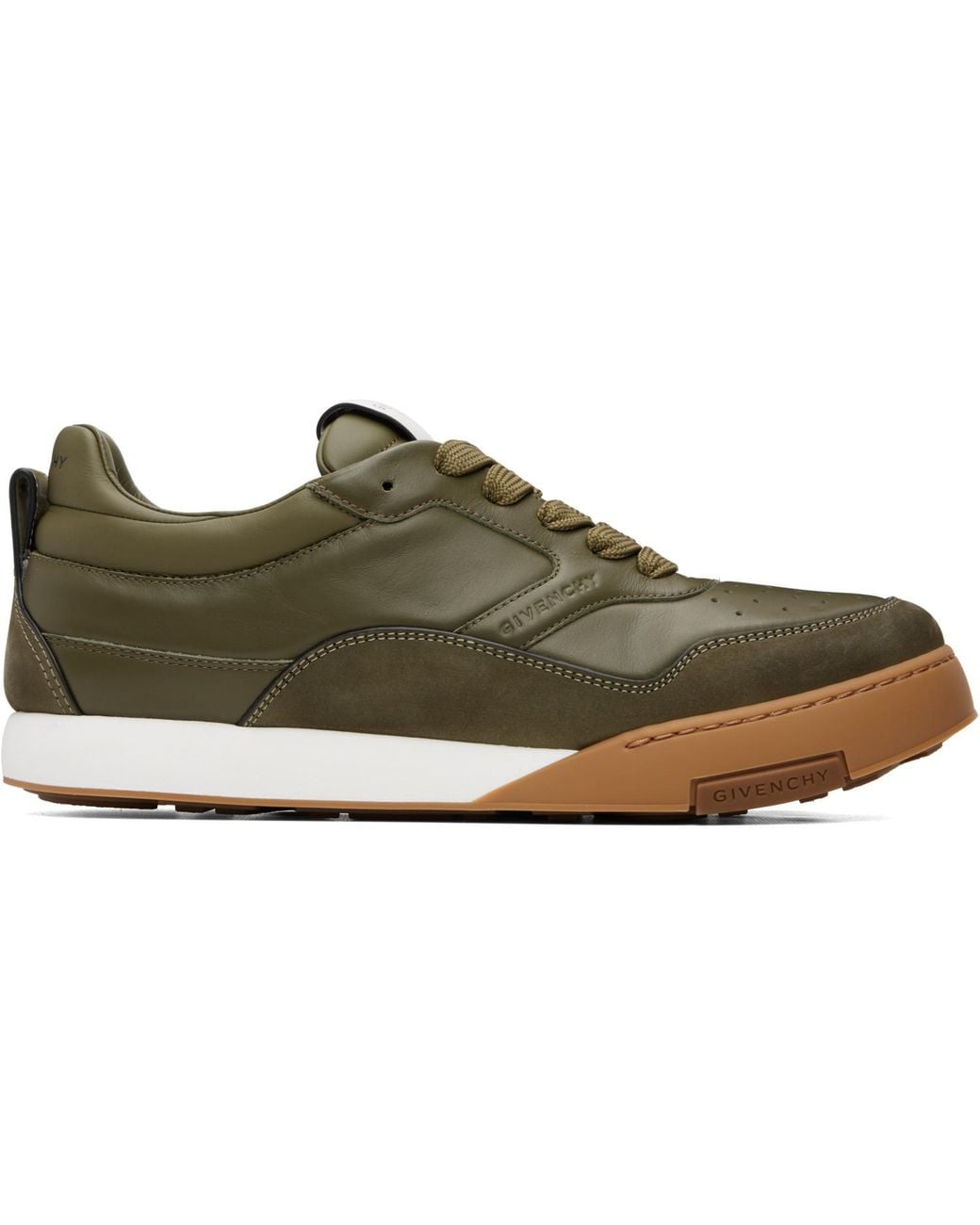 Givenchy Green Khaki Yard' Leather Sneakers for men