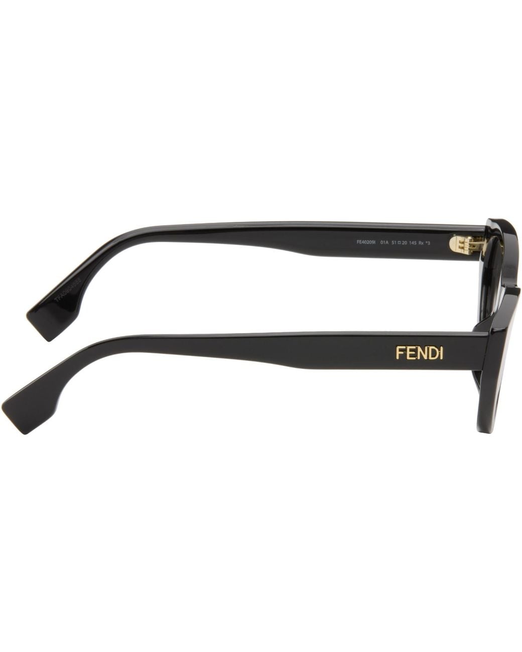 Fendi Gray Lettering Sunglasses