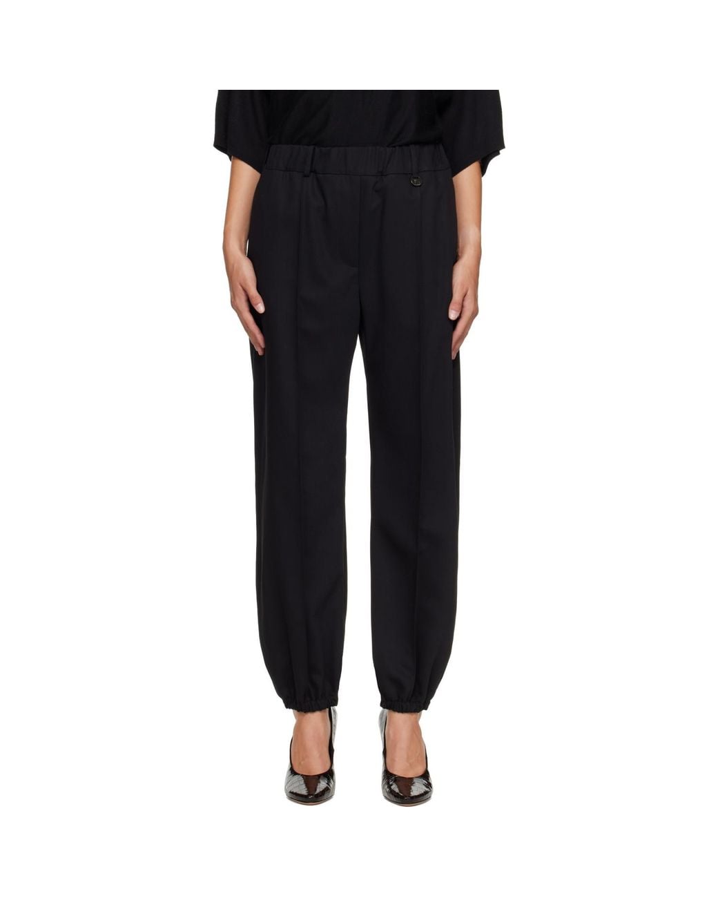 Burberry Black Wool Jogging Trousers