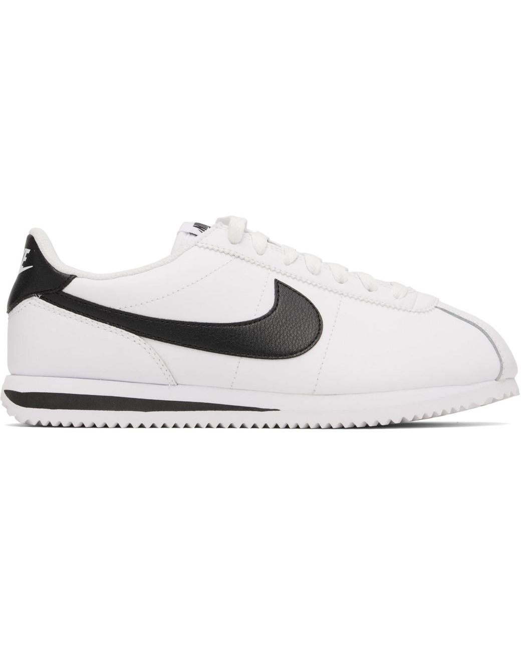 Nike White Cortez Leather Sneakers for men