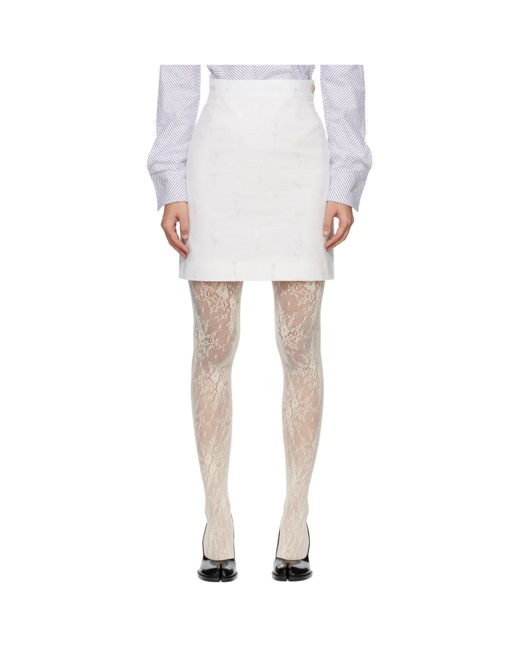Vivienne Westwood White Crotch 45 Miniskirt