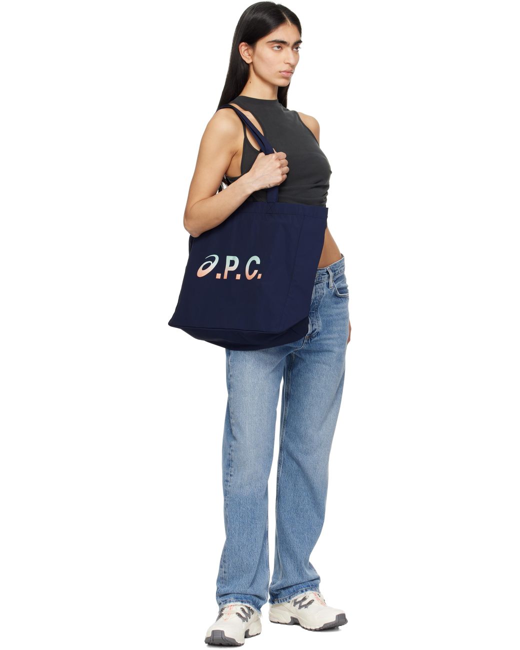 A.P.C. Blue Asics Edition Shopping Diane Tote
