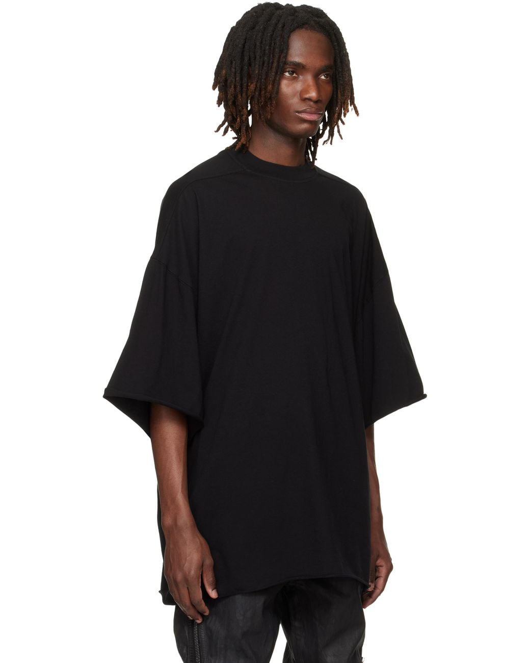 Rick Owens Black Temple Tommy T-Shirt for men