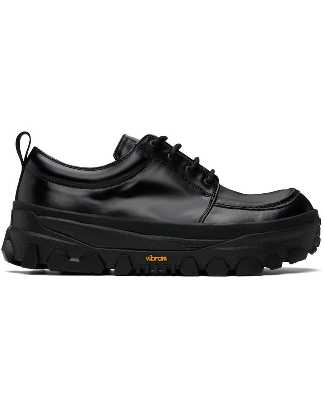 AMOMENTO Black Vibram Lace-Up Loafers AMOMENTO