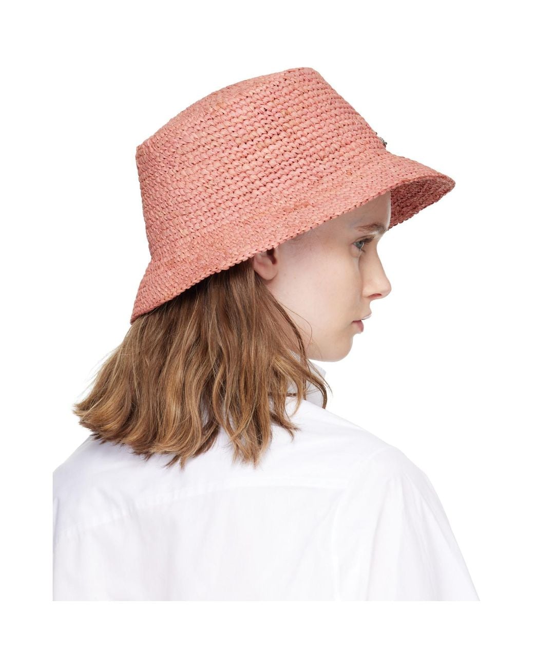 Vivienne Westwood Pink Raffia Bucket Hat