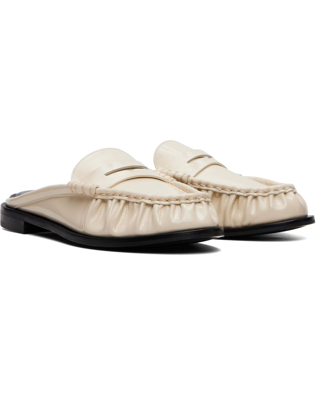 Rag & Bone White Lexi Mule Slip-On Loafers