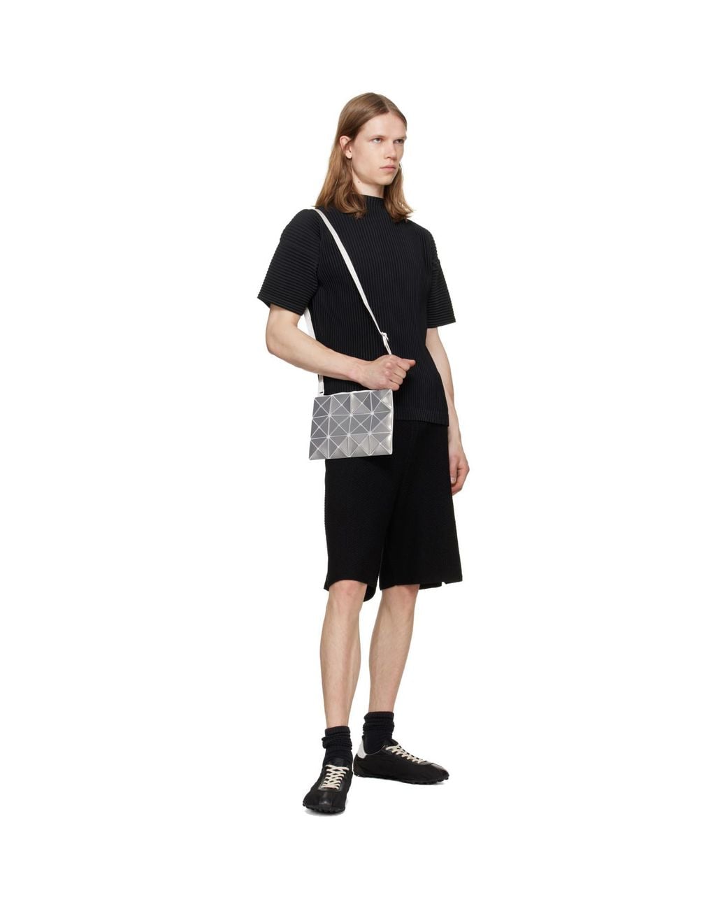 Issey Miyake Lucent Metallic Messenger Bag for men