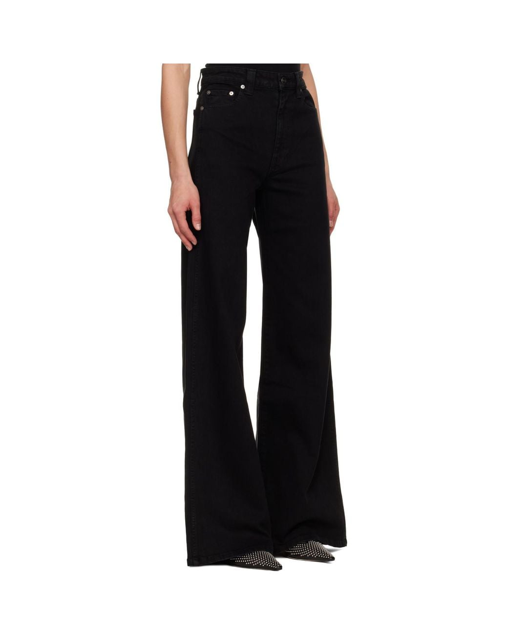 Khaite Black Dane Stretch Jeans