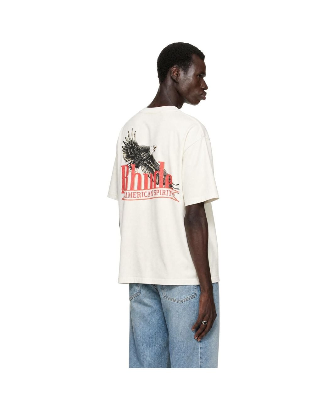 Rhude White 'American Spirit' Pocket T-Shirt for men