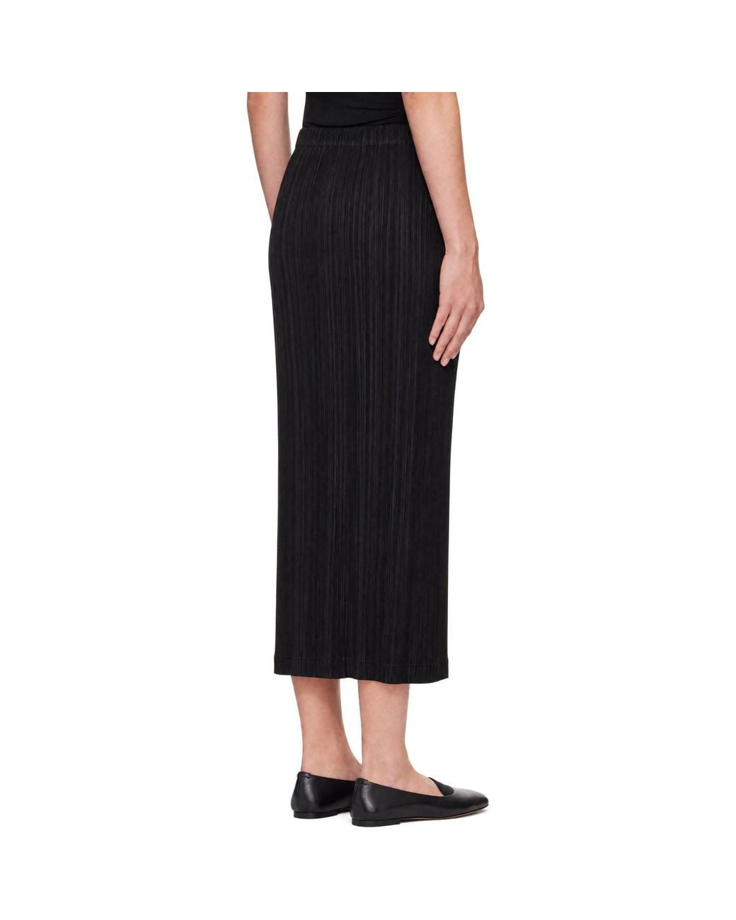 Pleats Please Issey Miyake Black Thicker Bottoms Maxi Skirt