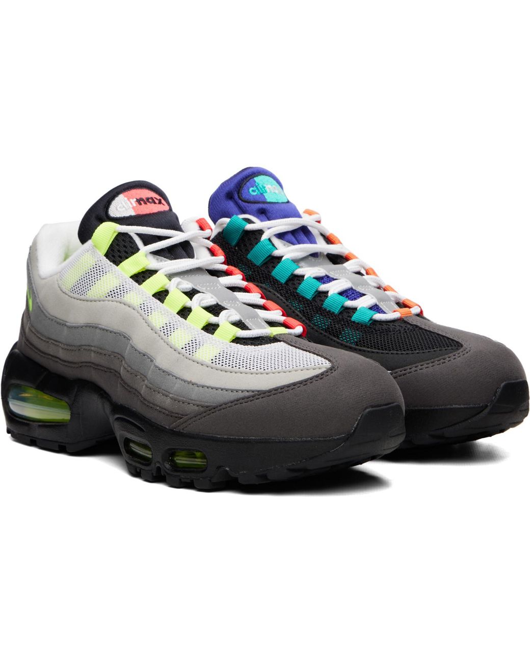 Nike Gray Air Max 95 Big Bubble Premium Sneakers for men