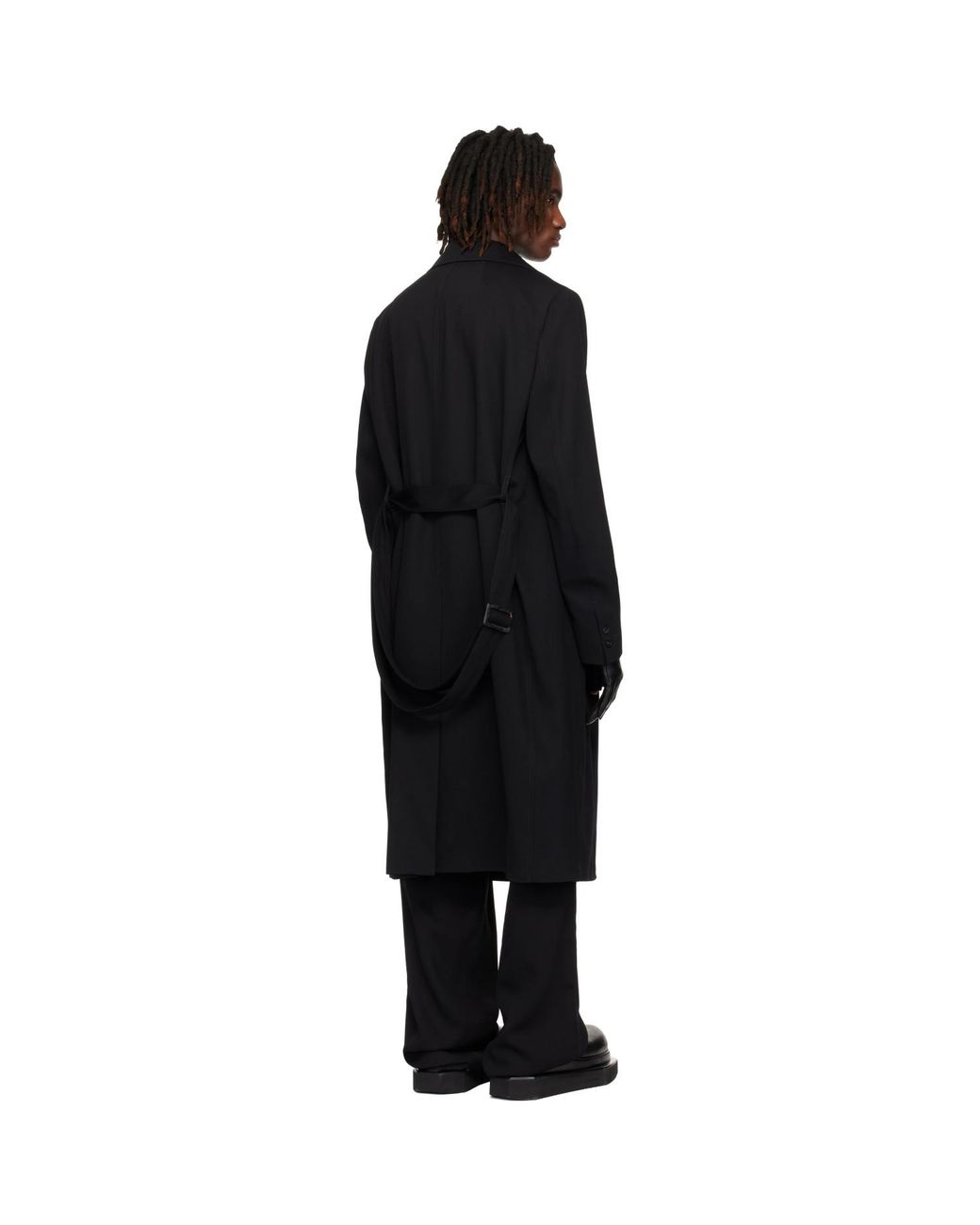 Rick Owens Temple Drella Trench Coat in Black for Men | Lyst