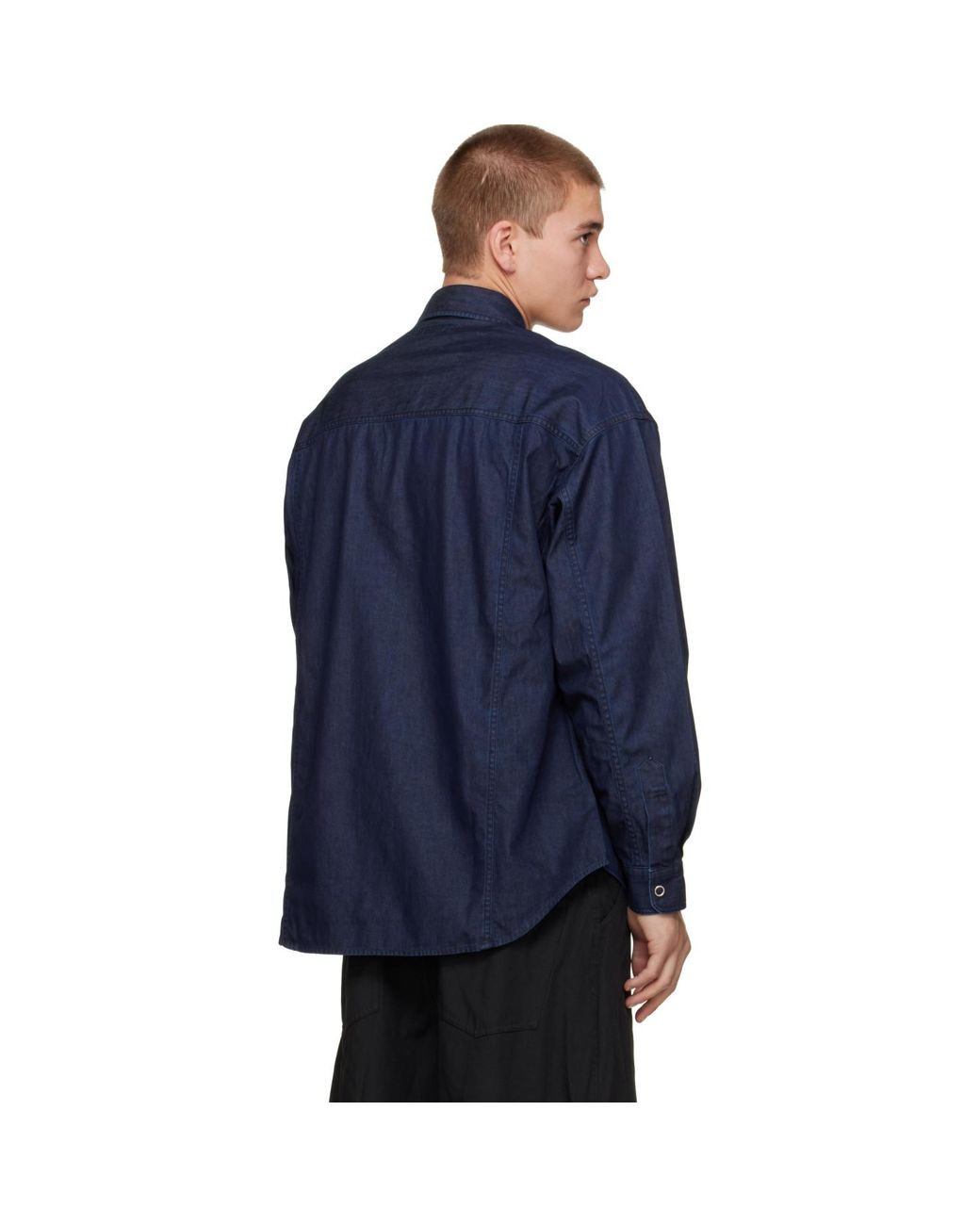Comme des Garçons Blue Light-Oz Laminated Denim Jacket for men