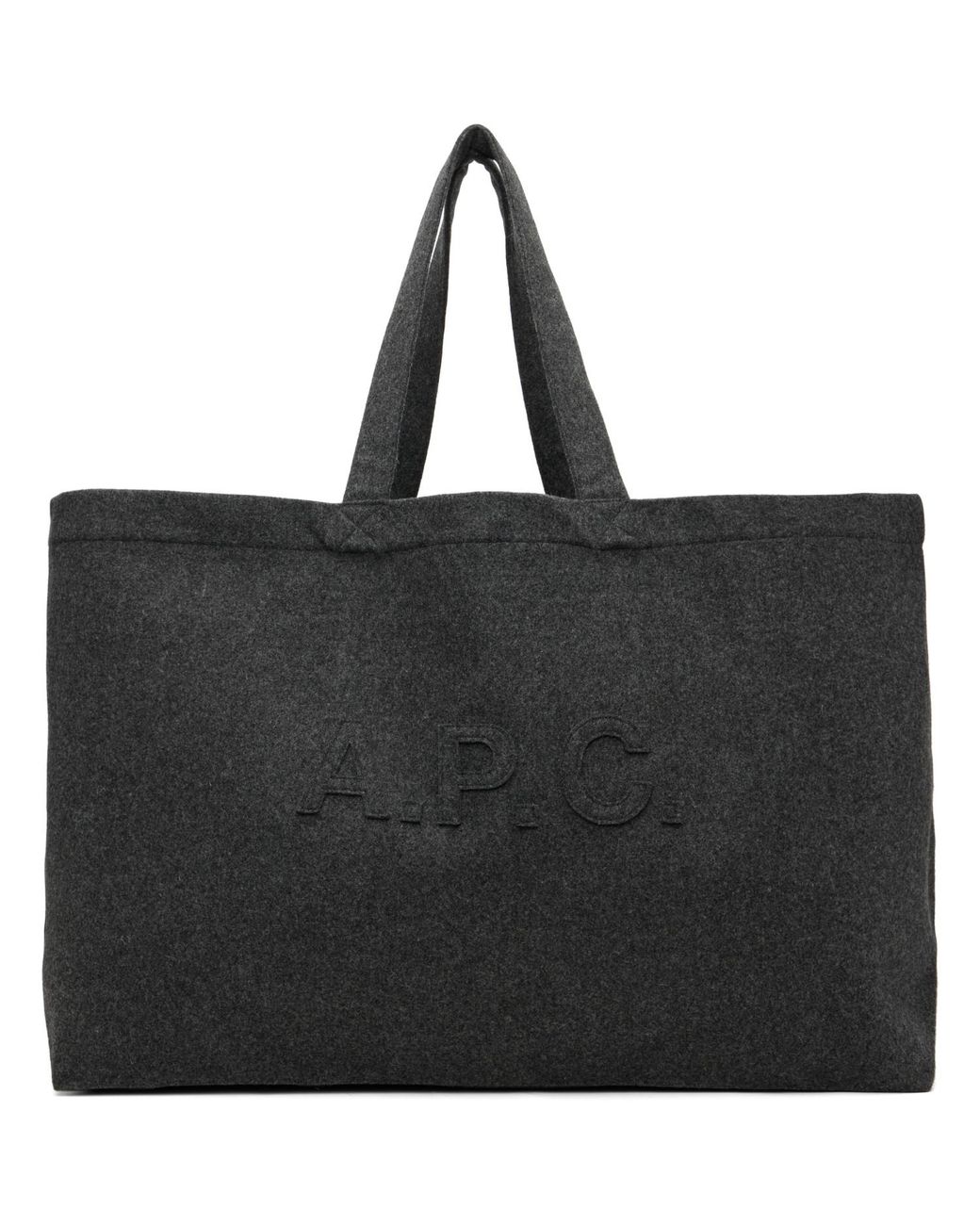 A.P.C. Black Trapèze Shopping Tote