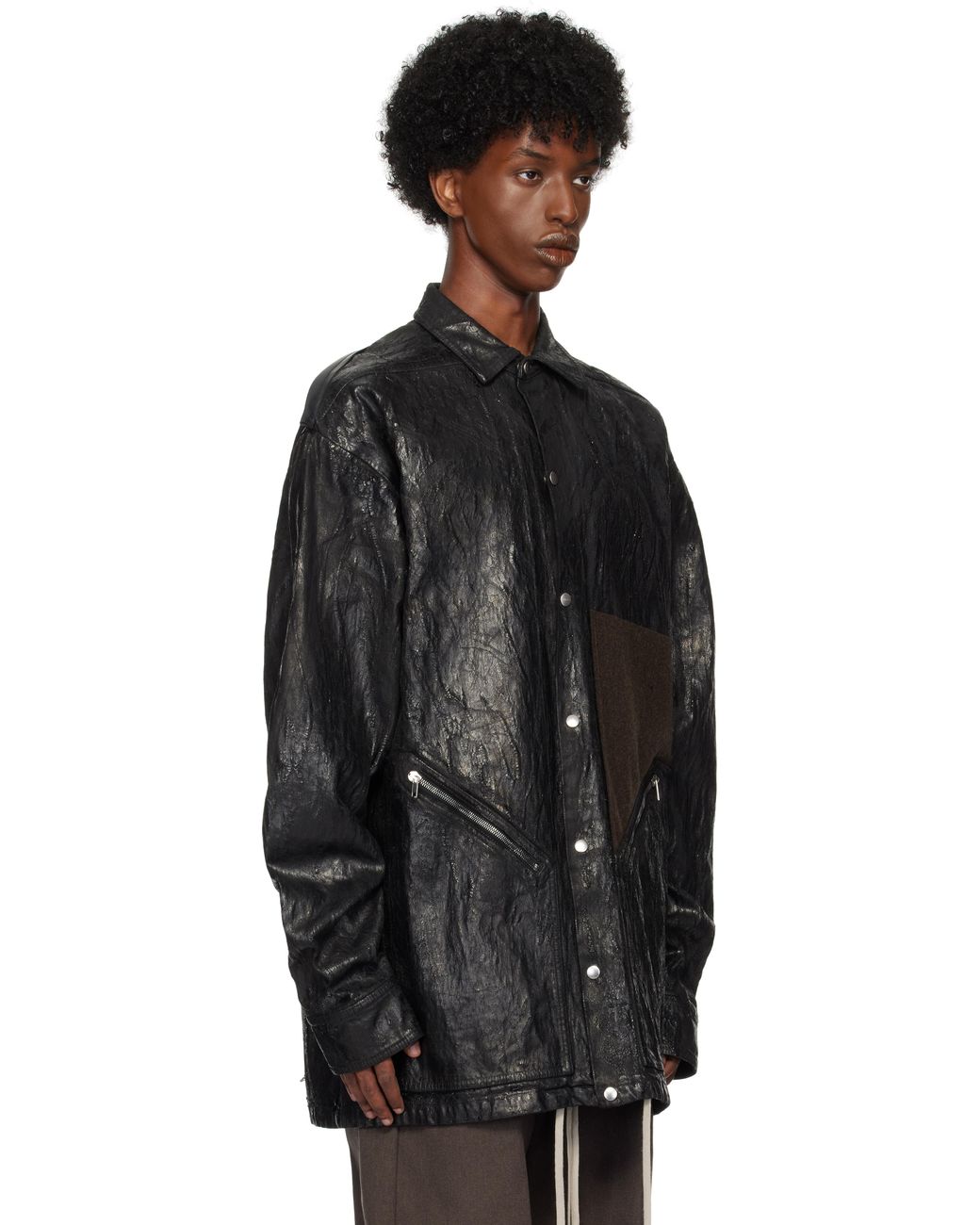 ジャケット・アウター Rick Owens Tour Megacrust Turbo Jacket Rick Owens Black Porterville Runway Tour Megacrust Turbo