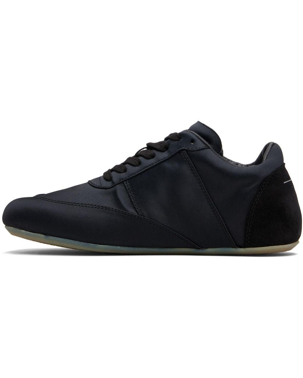 MM6 by Maison Margiela Black Satin Factory Sneakers
