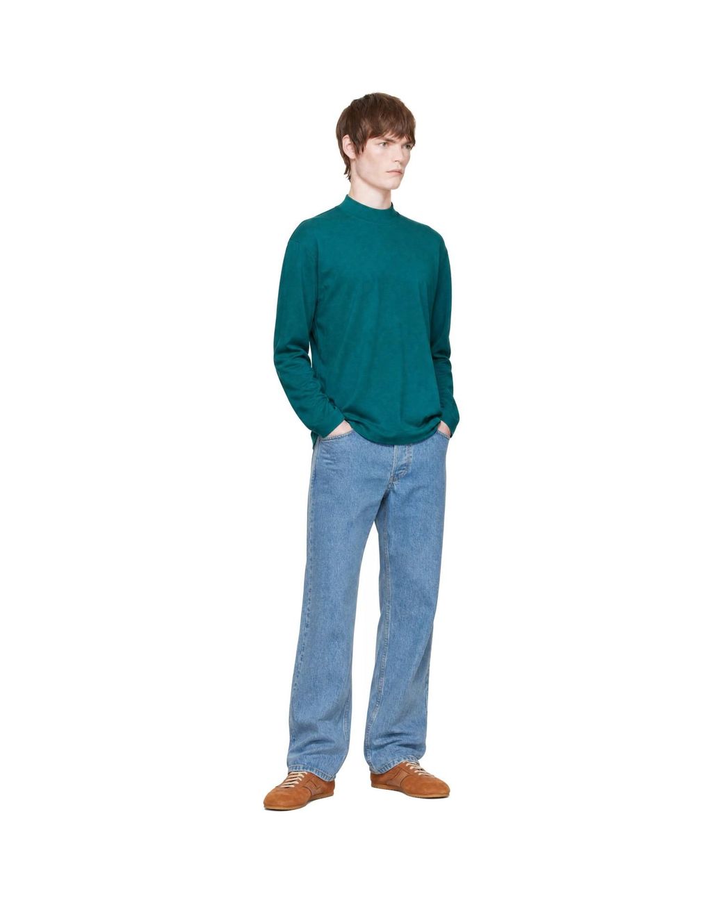 Dries Van Noten Green Long Sleeve T-Shirt for men