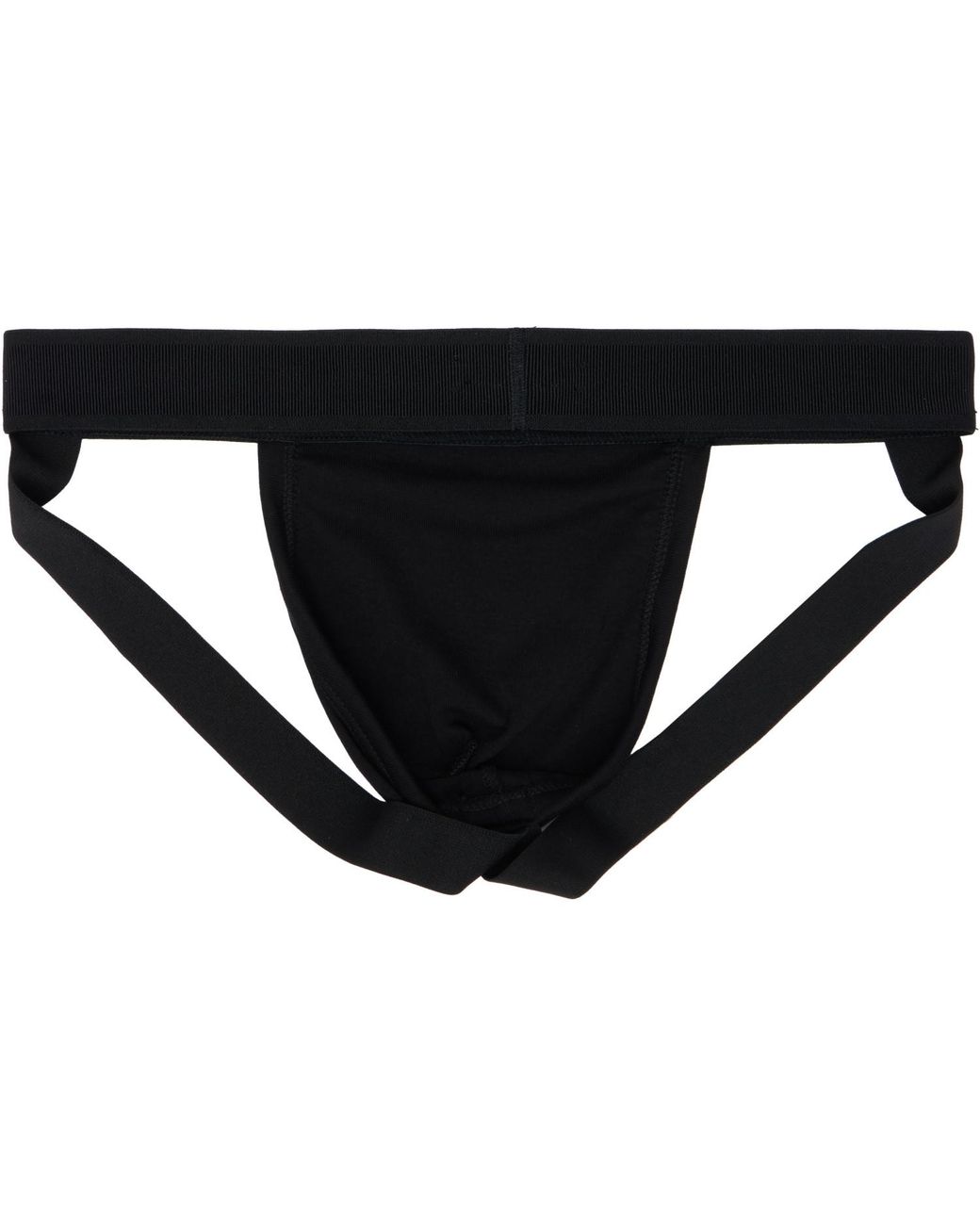 Tom Ford Black Cotton Jock Strap for men