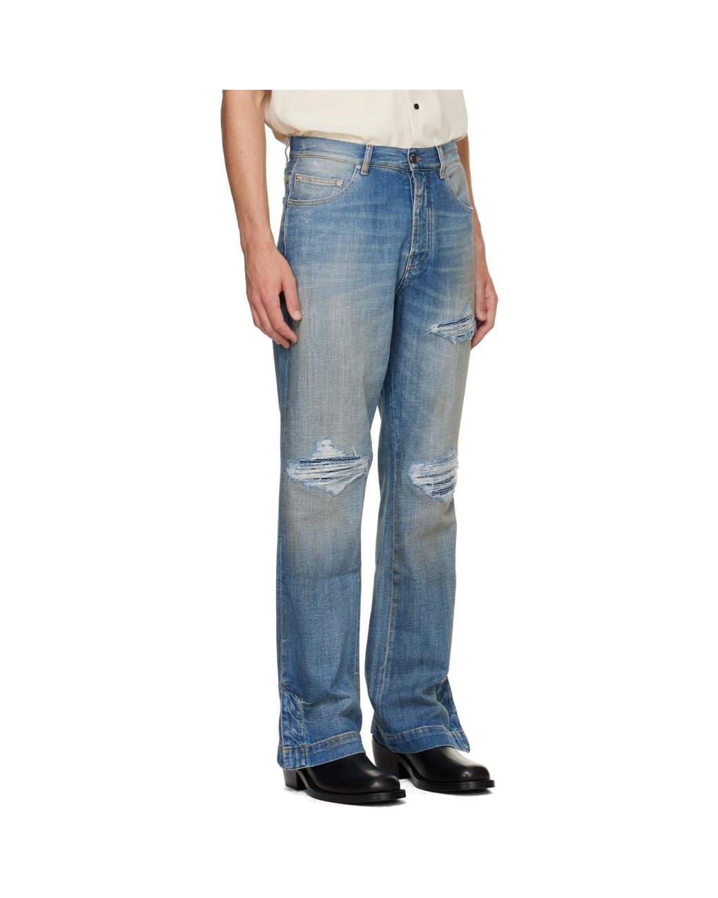 Amiri Blue Straight Flare Mx1 Jeans for men