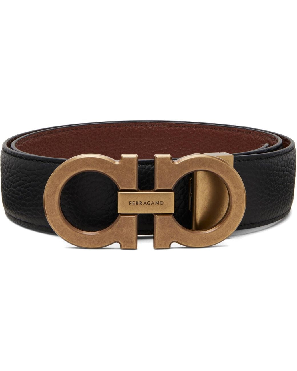 Ferragamo Brown Gancini Belt for men
