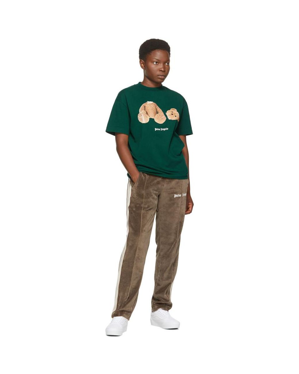 Palm Angels Beat T-Shirt | Forest Green | 10Y | The Webster