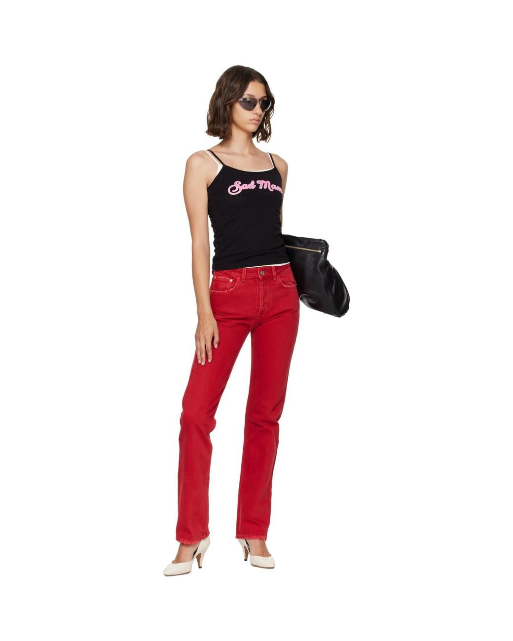 Willy Chavarria Red 'Sad Mami' Cholita Camisole