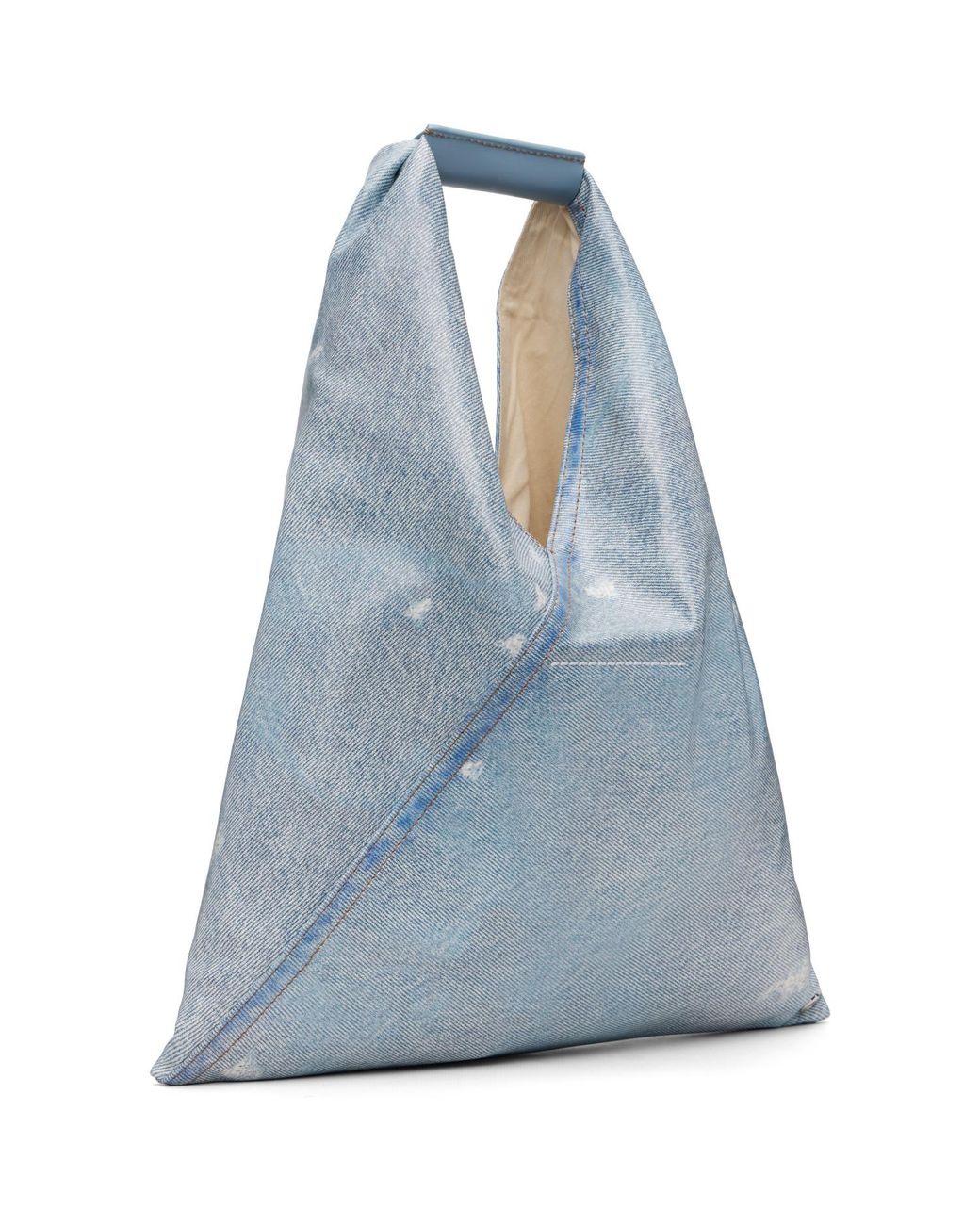 MM6 by Maison Margiela Blue Small Triangle Tote