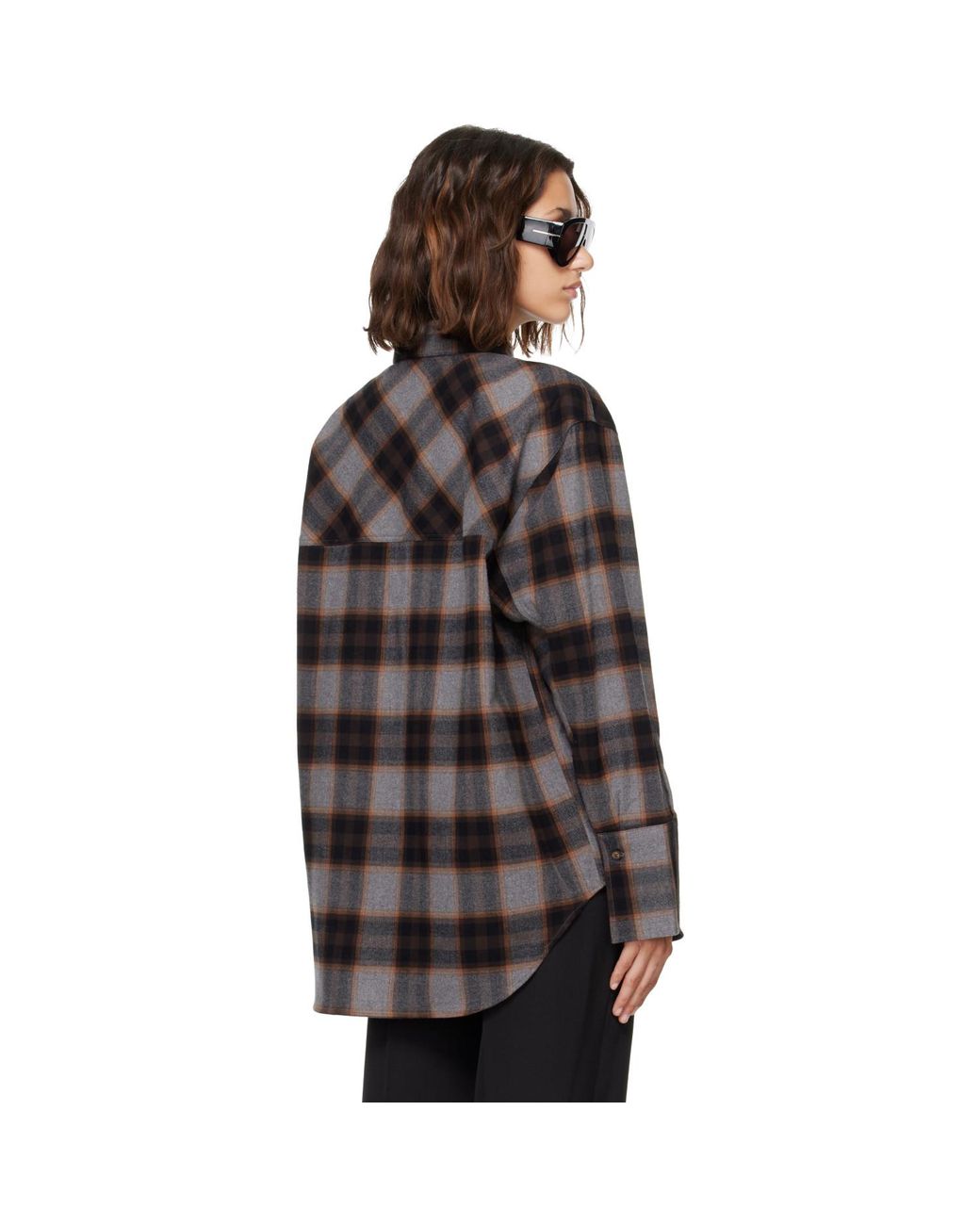 Rohe Brown Flannel Check Overshirt