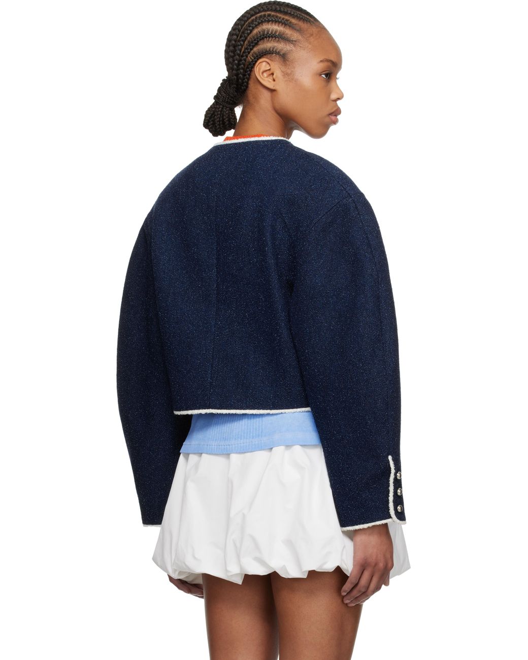 MSGM Blue Patch Pocket Denim Jacket