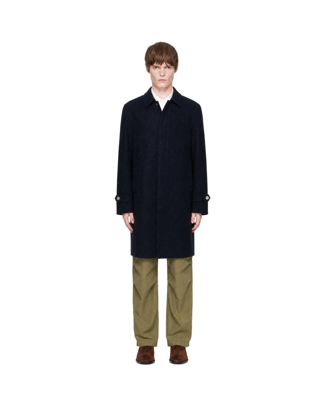 Palmes Blue Cedric Wool Coat for men