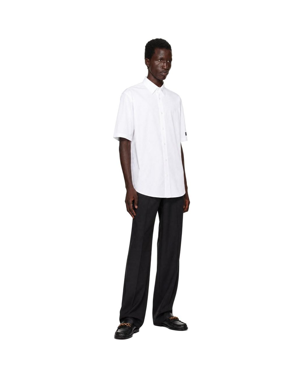 Balmain White Paris' Cotton Poplin Shirt for men