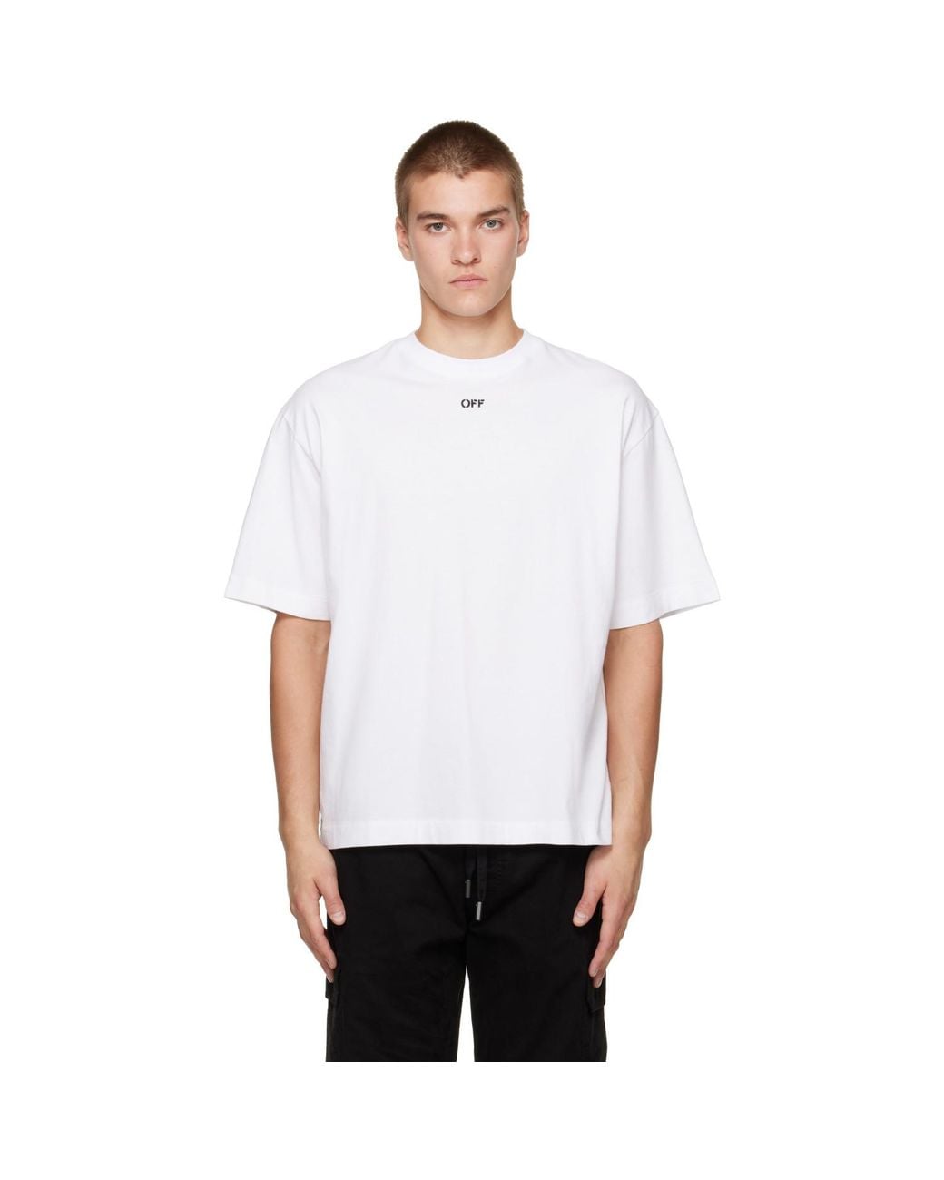 Off-White c/o Virgil Abloh White Scribble Narciso Skate Short Sleeve T-Shirt for men