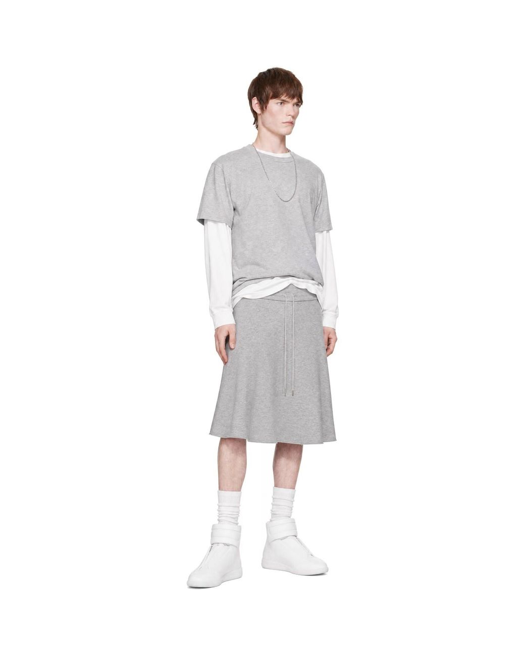 AVAVAV Gray Felpa Skort for men