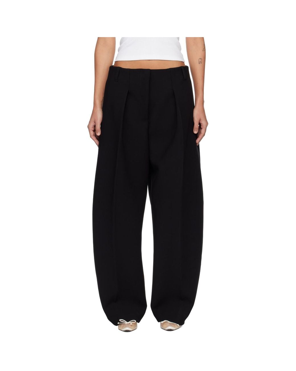 Jacquemus Black 'The Ovalo' Trousers