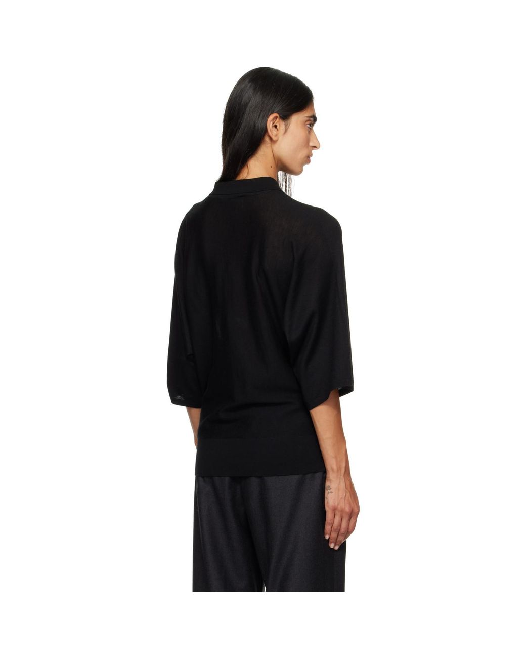 Lisa Yang Black Norie Polo