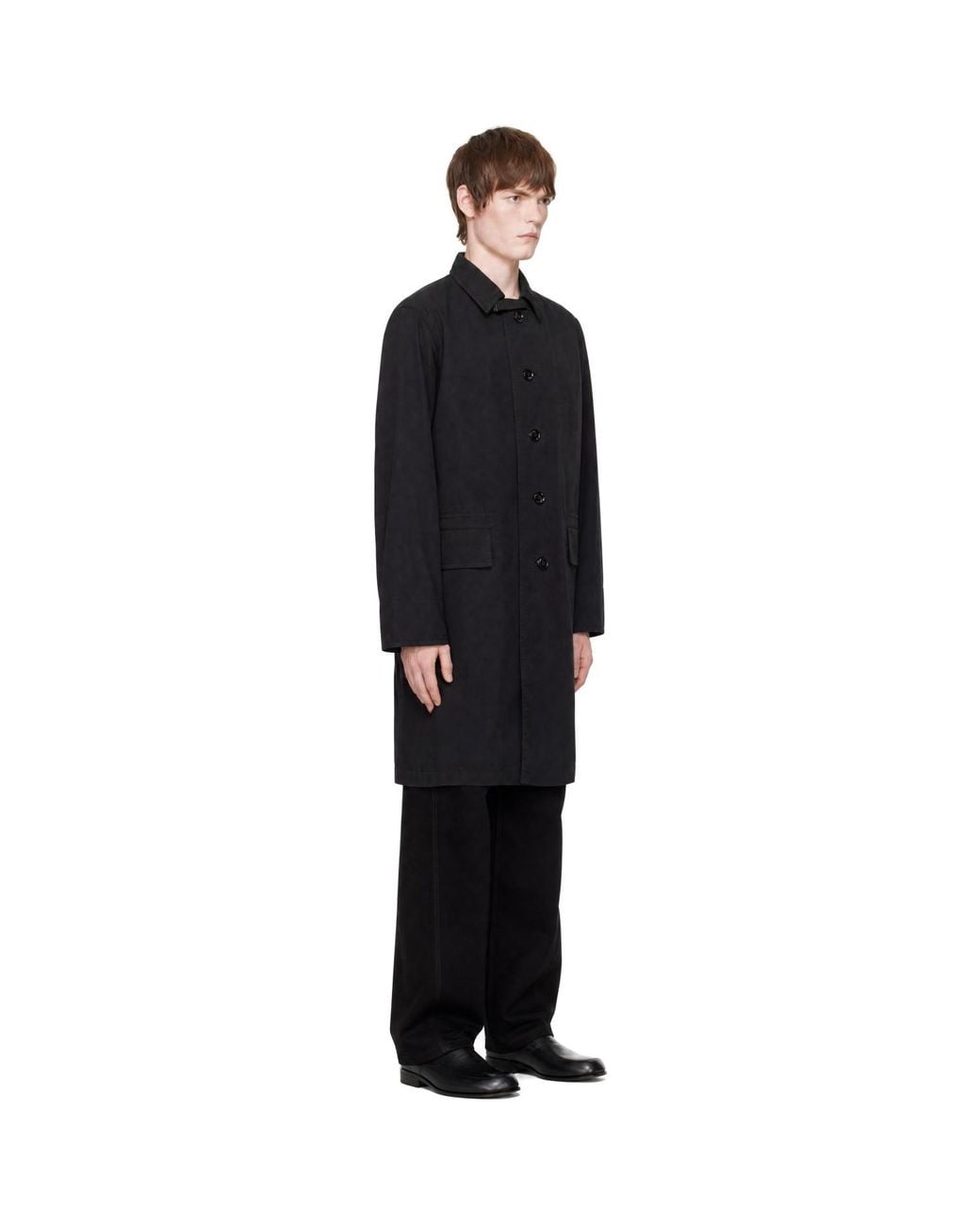 Lemaire Black Twill Rain Jacket for men