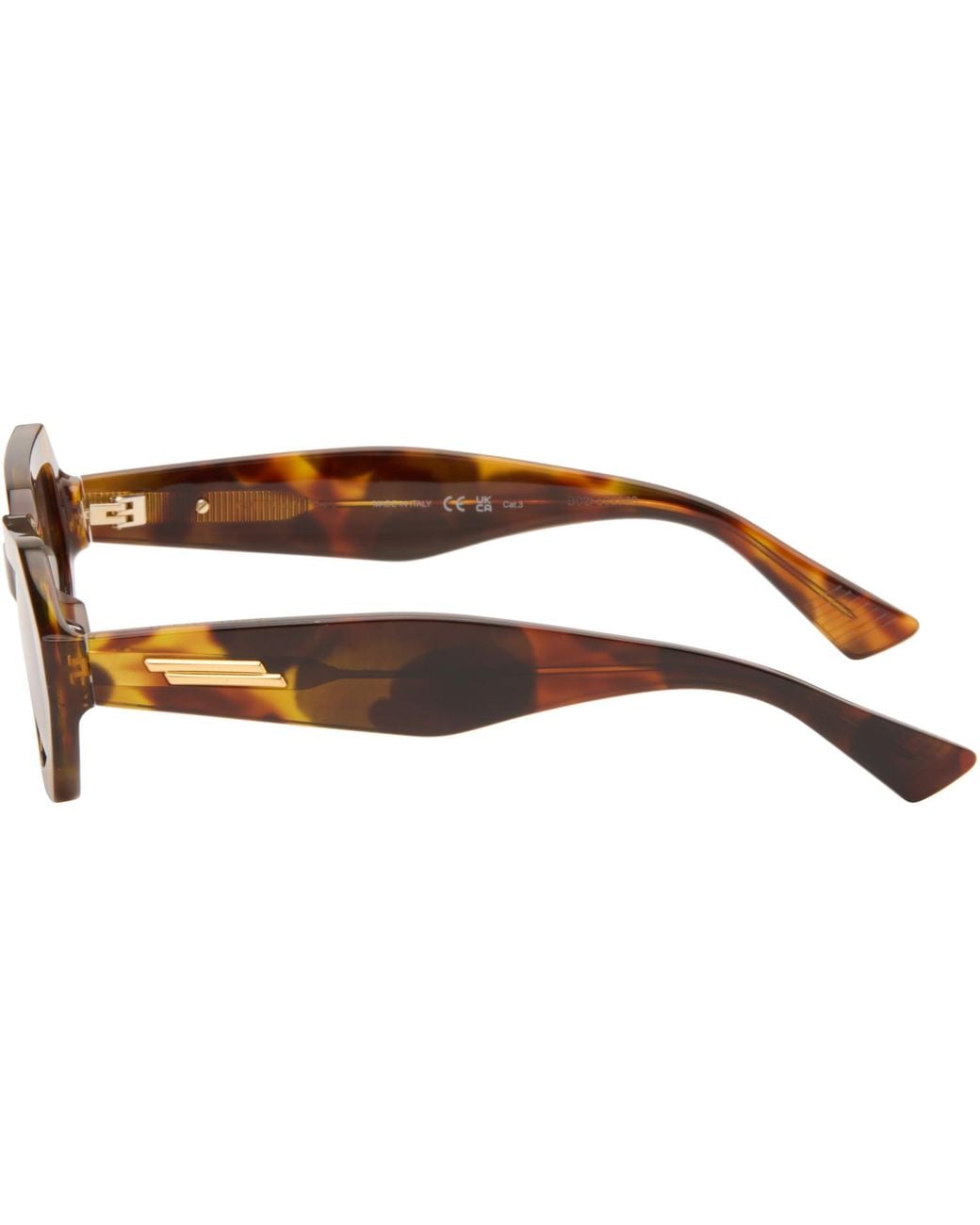 Bottega Veneta Brown Classic Oval Sunglasses for men