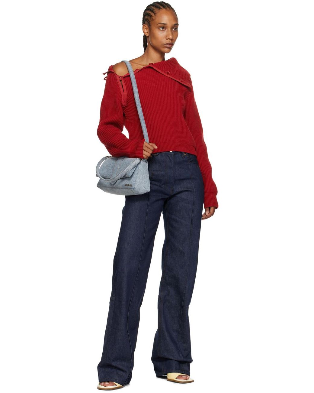 Jacquemus Blue Le Chouchou 'le Bambimou Denim' Bag | Lyst