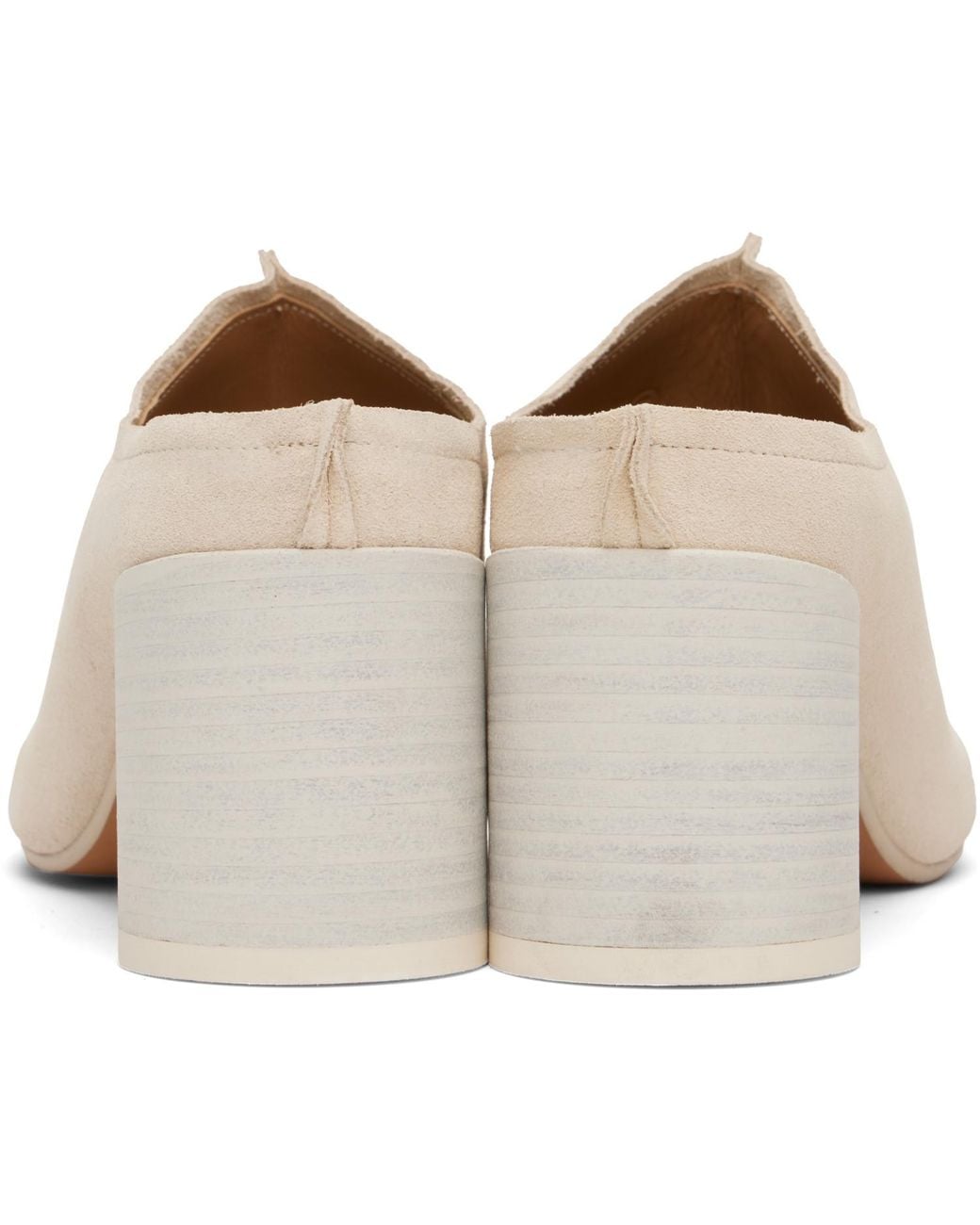 MM6 by Maison Margiela White Off- Crosta London Mule Heels