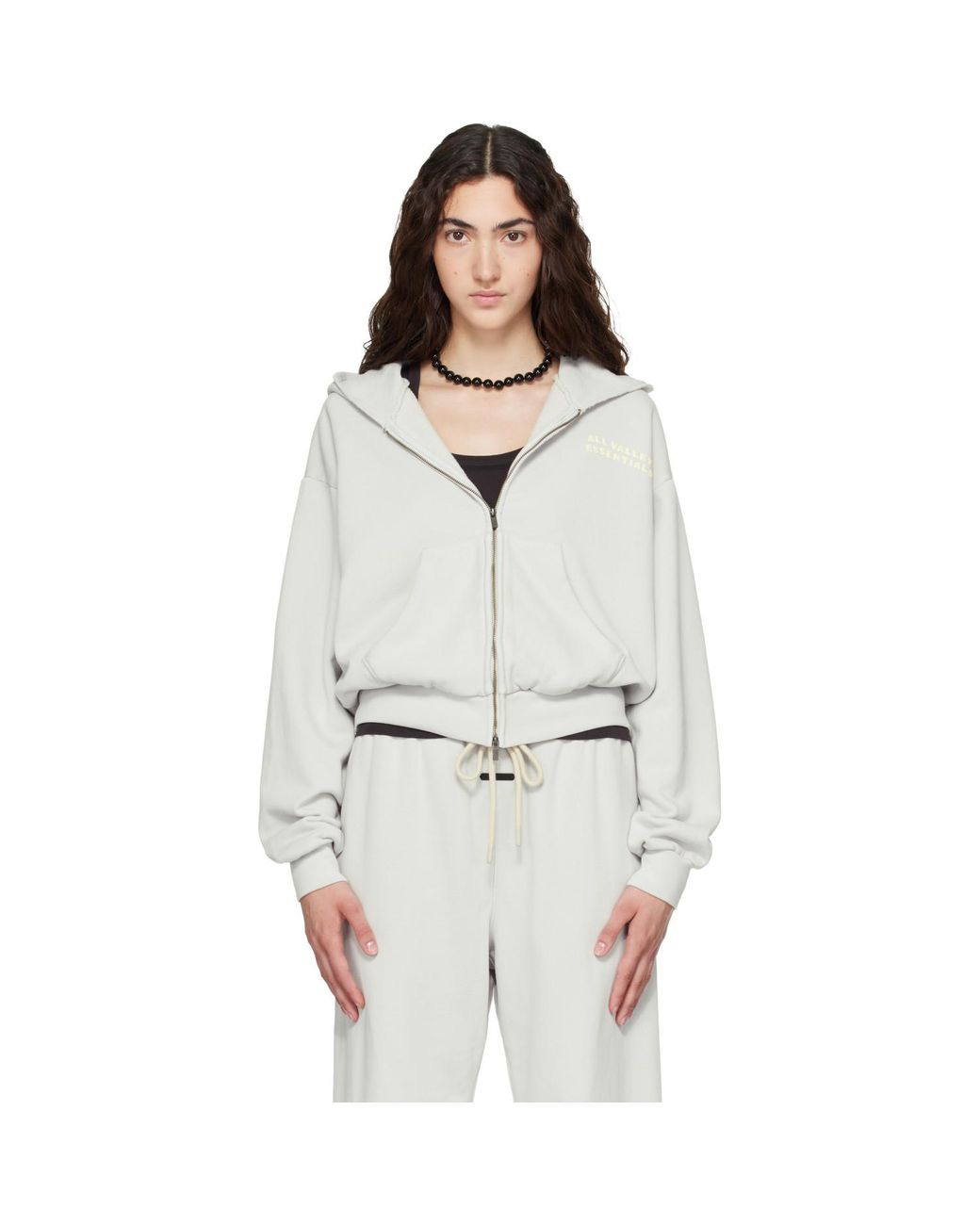 Fear Of God Gray Full Zip Hoodie