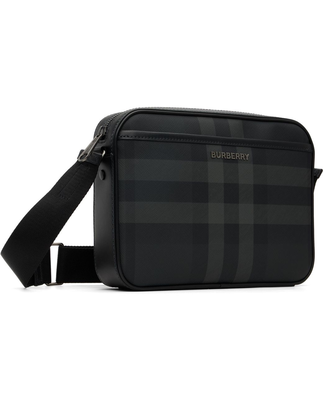 メンズ Burberry ブラック＆グレー Muswell バッグ Black